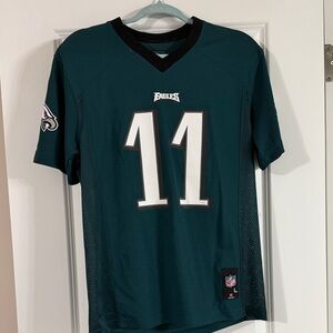 NFL Green Eagles Jersey with Black Trim WENTZ #11
